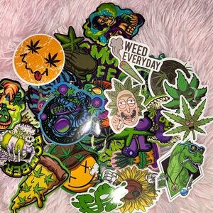 Colorful Weed-Themed Sticker Pack